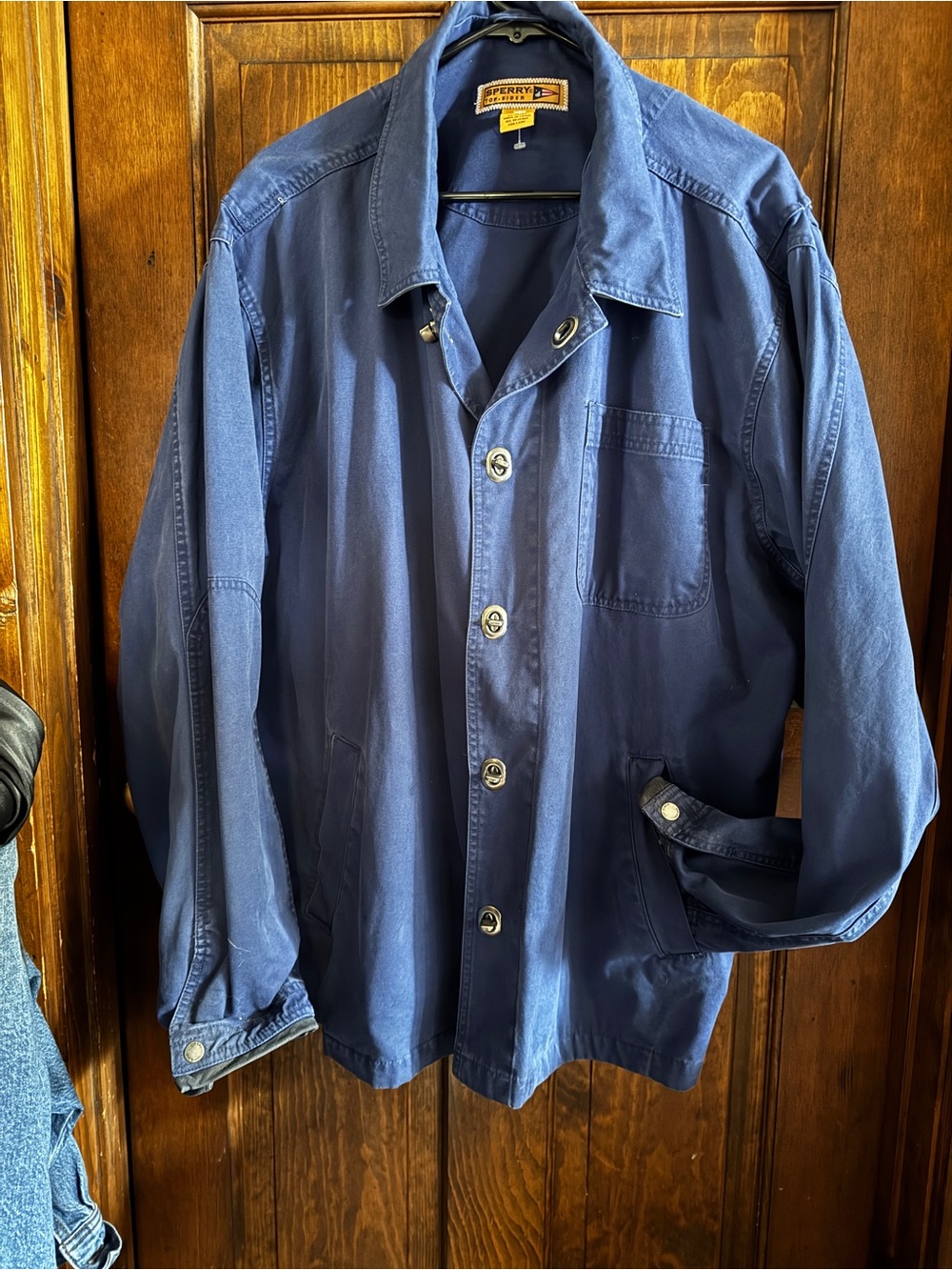 Sperry Navy Button-Front Lightweight Shirt Jacket